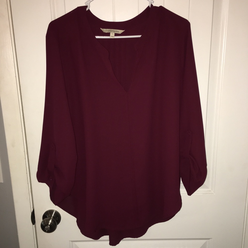 Burgundy Tunic Blouse